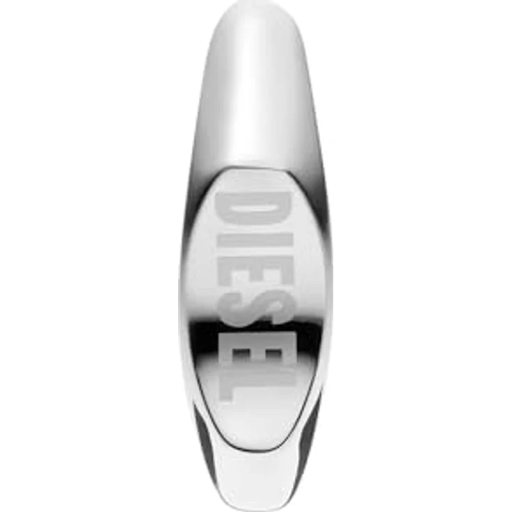 Diesel Herren Edelstahl Ohrringe, silberner rostfreier Stahl mit Bügelverschluss, poliert, 2.1 cm Länge – Bild 1