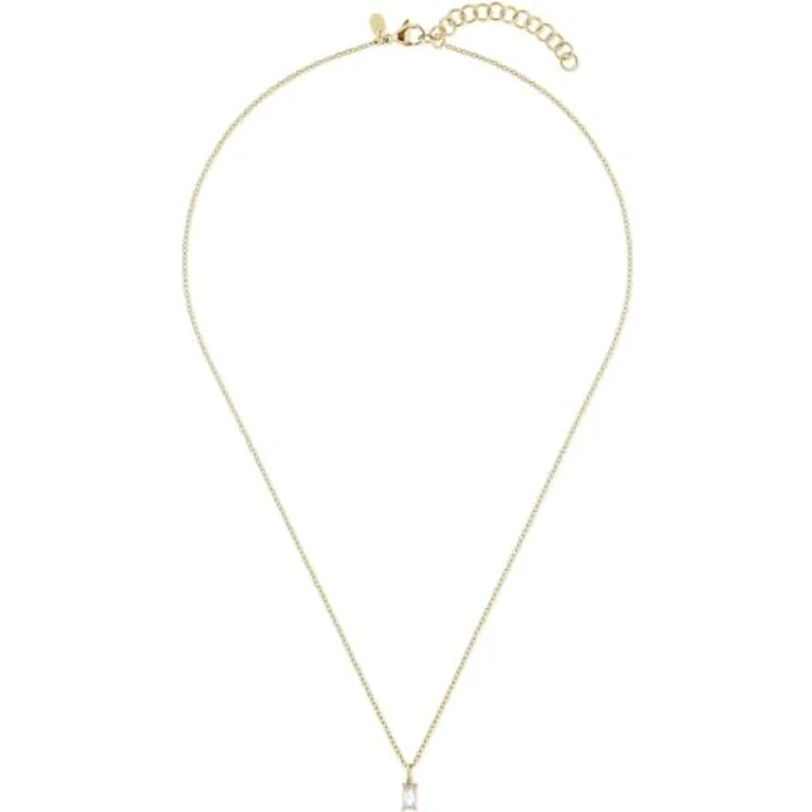 FAVS Damen-Kette Edelstahl mit Zirkonia, One Size, zeitloser Schmuck – Bild 2