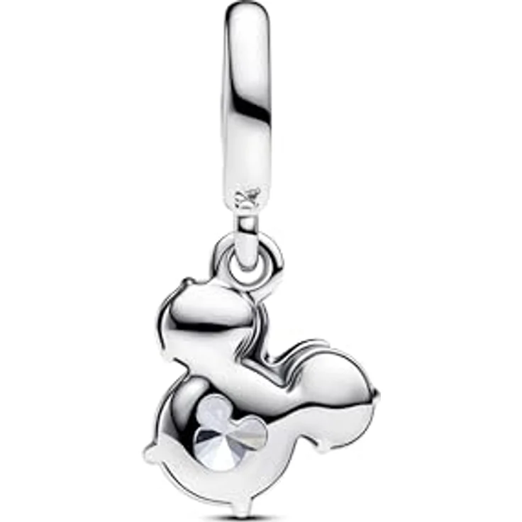 PANDORA Disney Minnie Maus Silhouette Charm-Anhänger, Sterling Silber mit Zirkonia und roter Emaille, kompatibel mit Moments Armbändern, 793533C01 – Bild 2