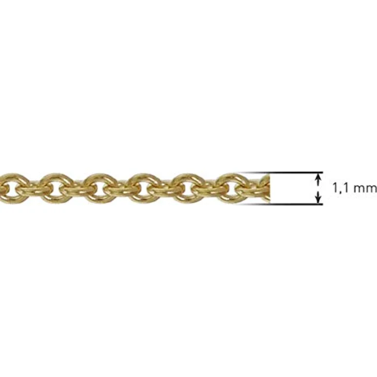 trendor Halskette für Anhänger Gold 333 / 8K Rundanker 1,1 mm, 40 cm, filigranes Design, Federring-Verschluss – Bild 5