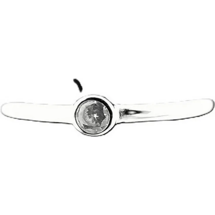 COFI 1453 Silberring 925er Silber mit funkelndem Stein für Damen, verschiedene Größen verfügbar