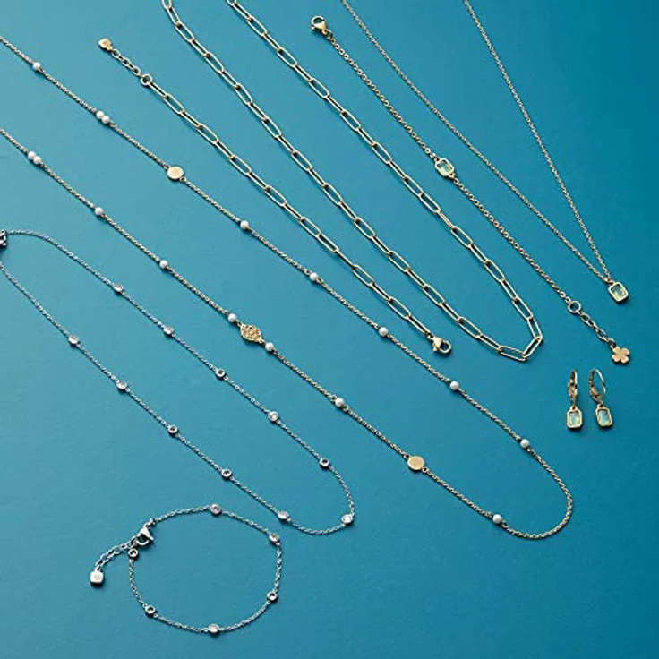 JEWELS BY LEONARDO Armband Ciao Sofia, goldfarbener Edelstahl mit mintgrünem Glaskristall und Kleeblatt-Anhänger, 17-19 cm Länge, Geschenk Damen Schmuck, inkl. Schmucksäckchen – Bild 4