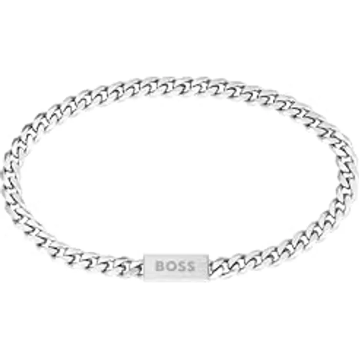 BOSS Jewelry Gliederarmband Kollektion CHAIN FOR HIM aus Edelstahl, 195 mm Innendurchmesser, mit Magnetverschluss und graviertem Logo