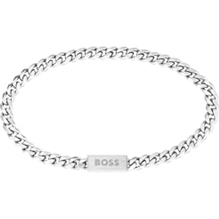 BOSS Jewelry Gliederarmband Kollektion CHAIN FOR HIM aus Edelstahl, 195 mm Innendurchmesser, mit Magnetverschluss und graviertem Logo – Bild 1