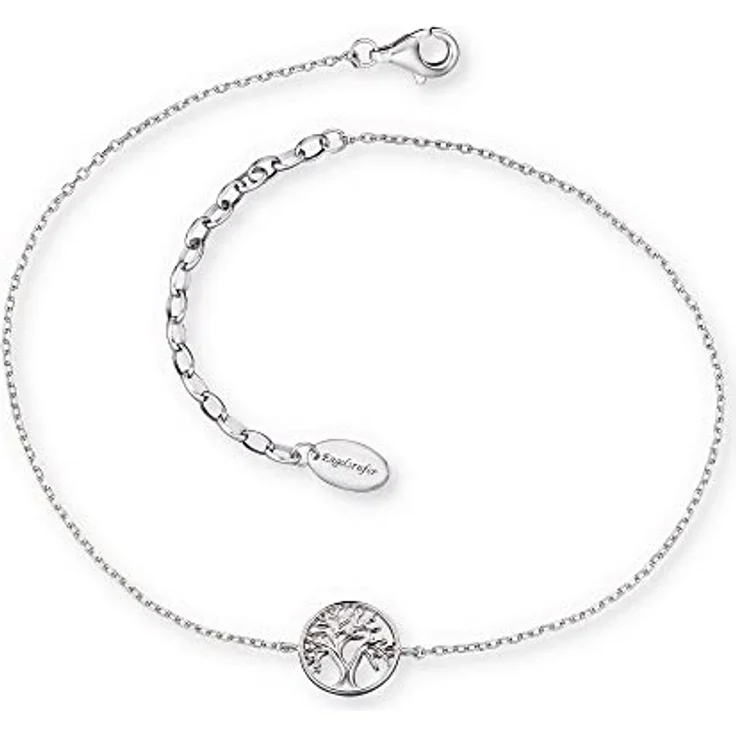 Engelsrufer Fußkette LEBENSBAUM, rhodiniertes 925er-Sterlingsilber, handgefertigt – Bild 1