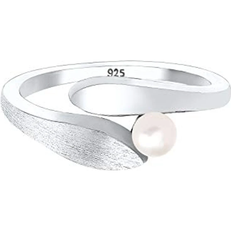Elli Damen Perlenring, 925 Silber, Größe 58mm, anlaufgeschützt, hochglanzpoliert, mit Süßwasserzuchtperlen – Bild 2