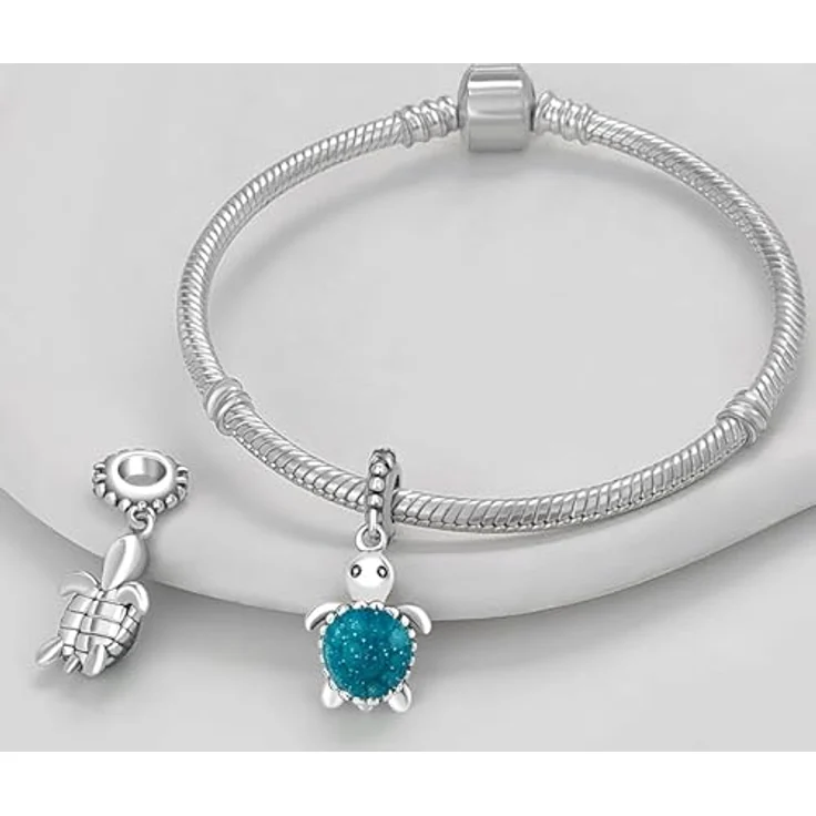 LNQOBU 925 Sterling Silber Glow in the Dark Glühwürmchen Charm, Farbwechselndes Chamäleon Bead für Damenarmbänder und Halsketten – Bild 4