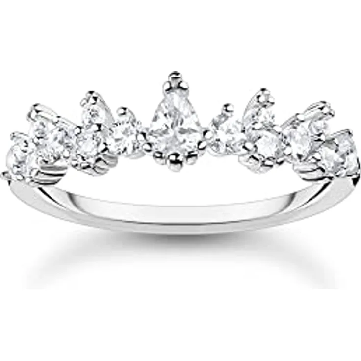 THOMAS SABO Damenring aus 925er Sterlingsilber, trendbewusstes Design, verschiedene Größen erhältlich