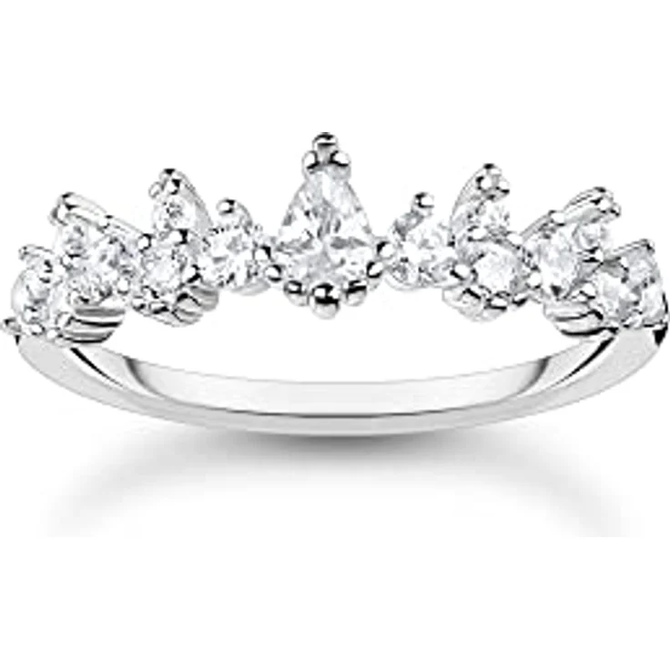 THOMAS SABO Damenring aus 925er Sterlingsilber, trendbewusstes Design, verschiedene Größen erhältlich – Bild 1