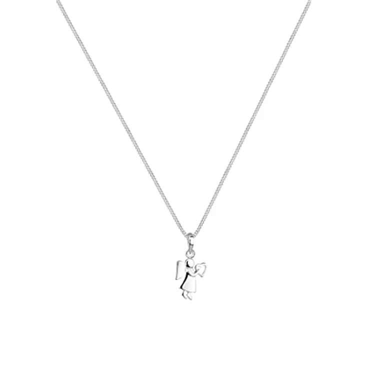 Elli Halskette Damen Engelsherz Talisman, 925 Sterling Silber, 45 cm, handgefertigt – Bild 2