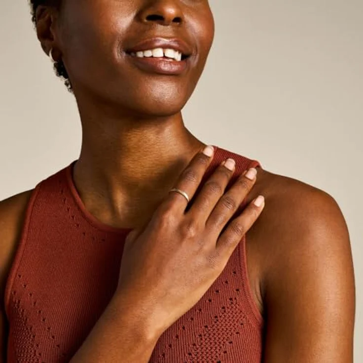 Fossil Damenring aus Edelstahl, Größe 8, Senfgold, polierte Oberfläche – Bild 2