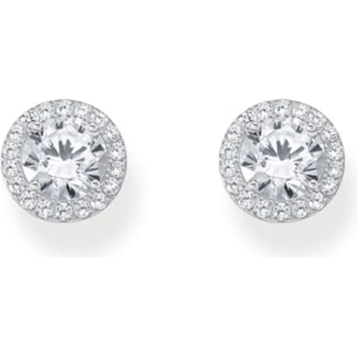 Thomas Sabo Ohrstecker H2304-051-14, 925er Silber mit Zirkonia-Besatz, zeitlos modern, klar weiß – Bild 1