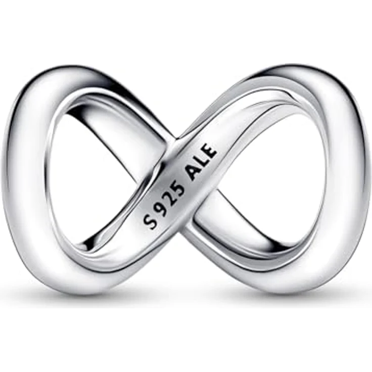 PANDORA Damenarmband Starter-Set Für Immer & Ewig, Silber 925 mit Charm Ewigkeitssymbol, 19 cm, polierte Schlangenkette mit Clip-Verschluss – Bild 3