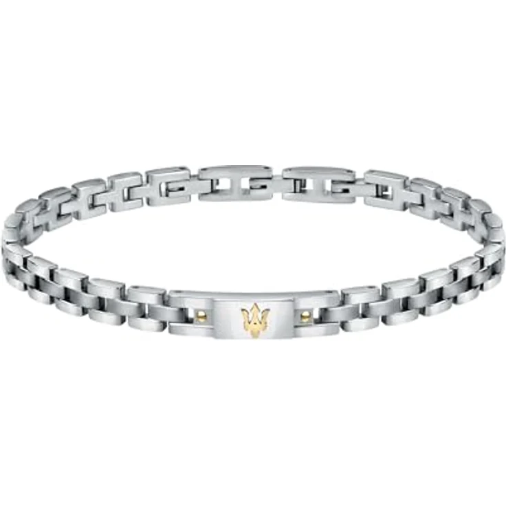 Maserati JEWELS Herren Armband aus Stahl, vergoldet, 22cm mit Clip-Verschluss - JM420ATH05 – Bild 1