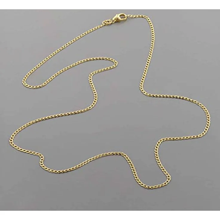 trendor Panzerkette Gold 333/8K, 1,6 mm Collierkette für Damen, Hochglanzpoliert, Made in Germany, verschiedene Längen 36-60 cm – Bild 3