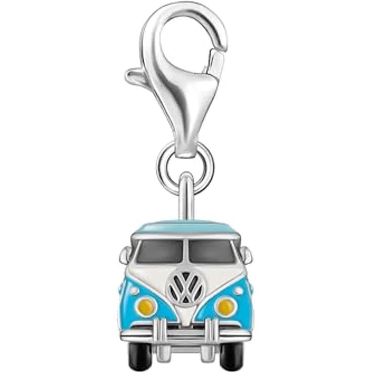 THOMAS SABO Charm-Anhänger Original Volkswagen Hippie-Bus, Silber, aus 925 Recyceltem Silber, Höhe 18,50 mm, Breite 17,00 mm, Karabinerverschluss – Bild 2