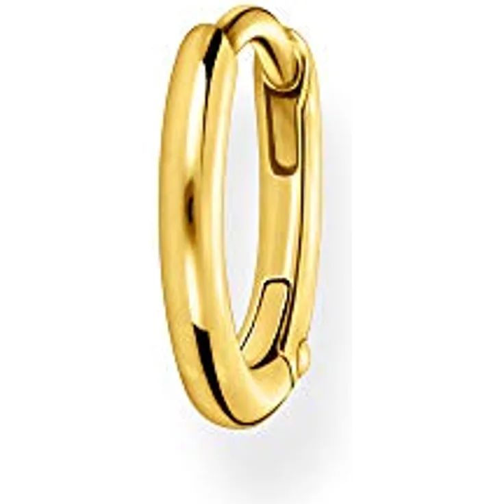 THOMAS SABO Einzel Creole klassisch, 925 Sterlingsilber mit 750 Gelbgold Vergoldung, Damen-Ohrringe