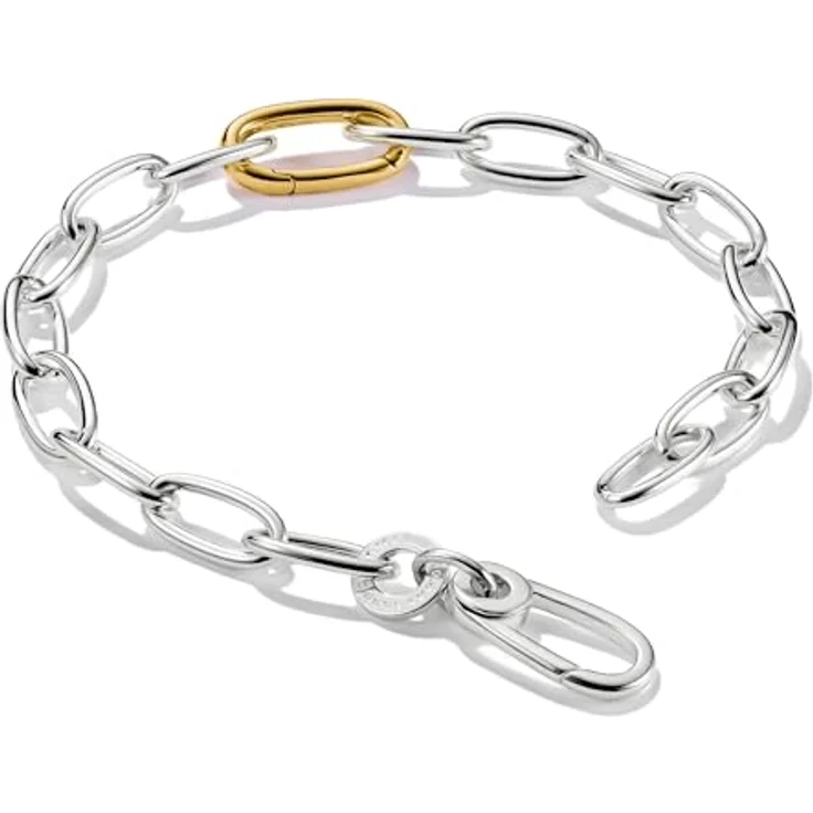 THOMAS SABO Charm-Armband Charm Club Connect, recyceltes Silber 925 mit Connect Link und sicherem Karabinerhaken – Bild 2