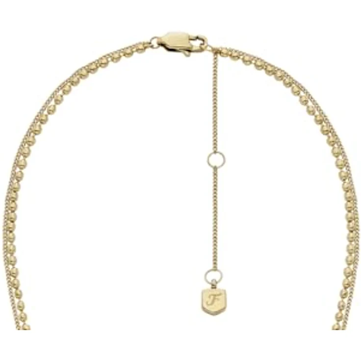 Fossil Sutton JF04792710, Damen-Halskette aus Edelstahl, goldfarben, Länge: 410mm+50mm, mit Karabinerverschluss – Bild 5