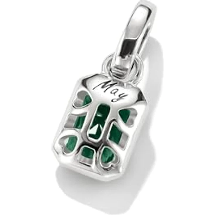 THOMAS SABO Connect Charm Pendant Birthstone Collection, 925 Sterling Silber mit Geburtsstein Mai und Monat Gravur – Bild 3