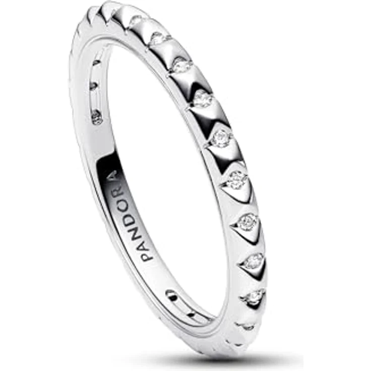 PANDORA ME Pyramiden Ring, Sterling Silber mit Cubic Zirkoniastein, Größe 52, 192800C01-52 – Bild 3