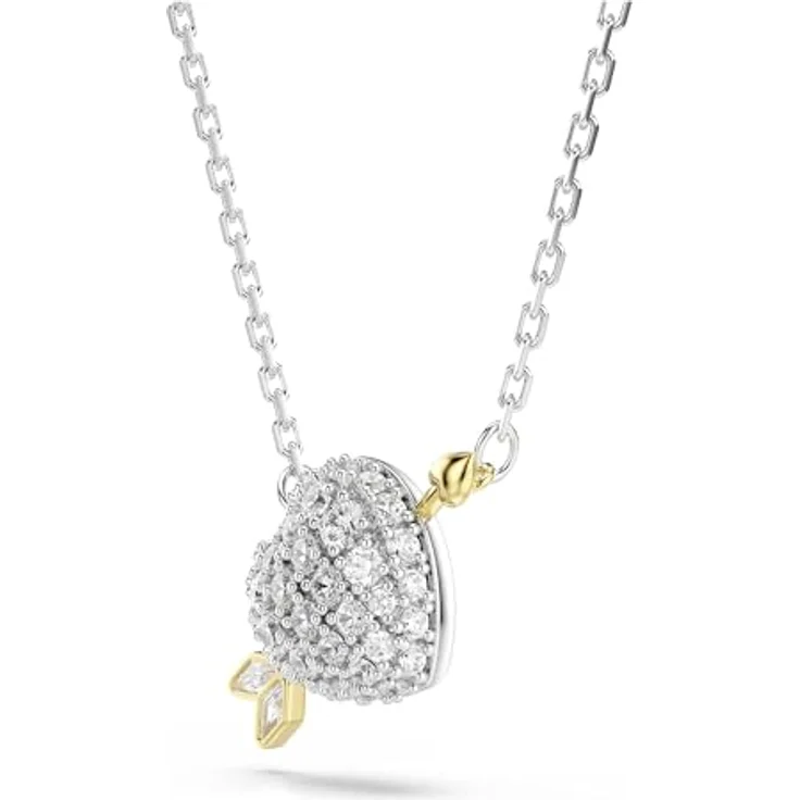 Swarovski Idyllia Herz-Anhänger, rhodiniert mit Swarovski Zirconia, Metallmix, Weiß – Bild 3