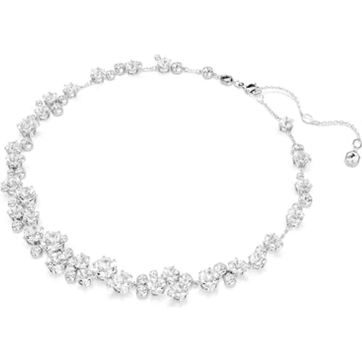 Swarovski Constella: All ard Round CRY/RHS 32, Damen-Halskette aus Silber, Einheitsgröße – Bild 2