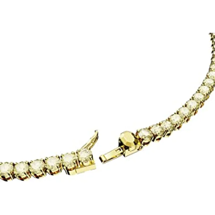 Swarovski Damen-Kette Metall 41 cm mit 112 Kristallen, gelb-gold, One Size, elegantes Schmuckstück – Bild 2