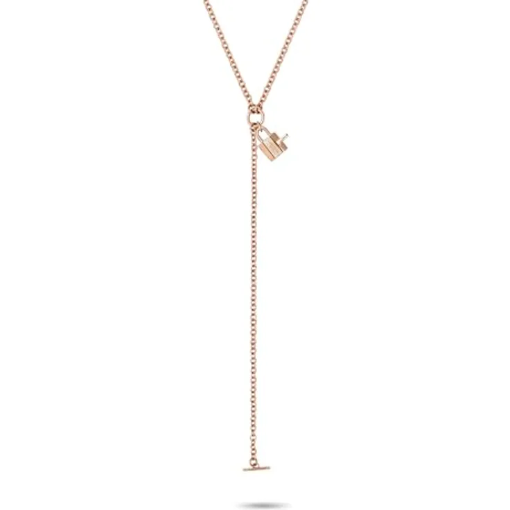Liebeskind Berlin Halskette LJ-1634-N-55, Edelstahl in IP Roségold, 55 cm mit Karabinerverschluss