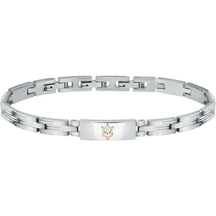 Maserati Jewels Herren Armband, Edelstahl mit Rosegold PVD, 22cm, Clipverschluss - JM121ATK12
