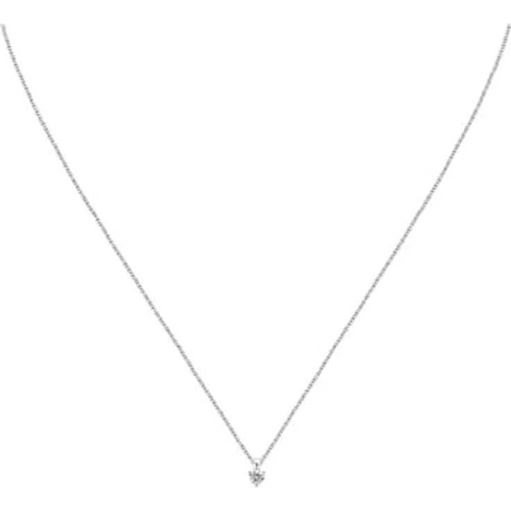 CHRIST Damen-Kette 750er Weißgold mit 1 Diamant, One Size
