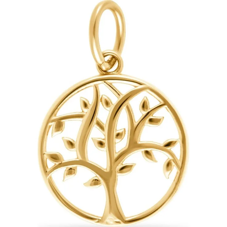 FAVS Kettenanhänger Lebensbaum, 375er Gelbgold, poliert, 1,8 cm lang, 1,2 cm breit