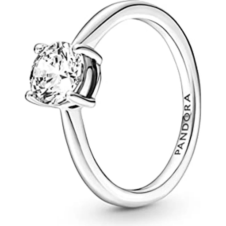 PANDORA Sparkling Solitaire Ring, Damenring aus Sterlingsilber mit klaren Zirkonia – Bild 1