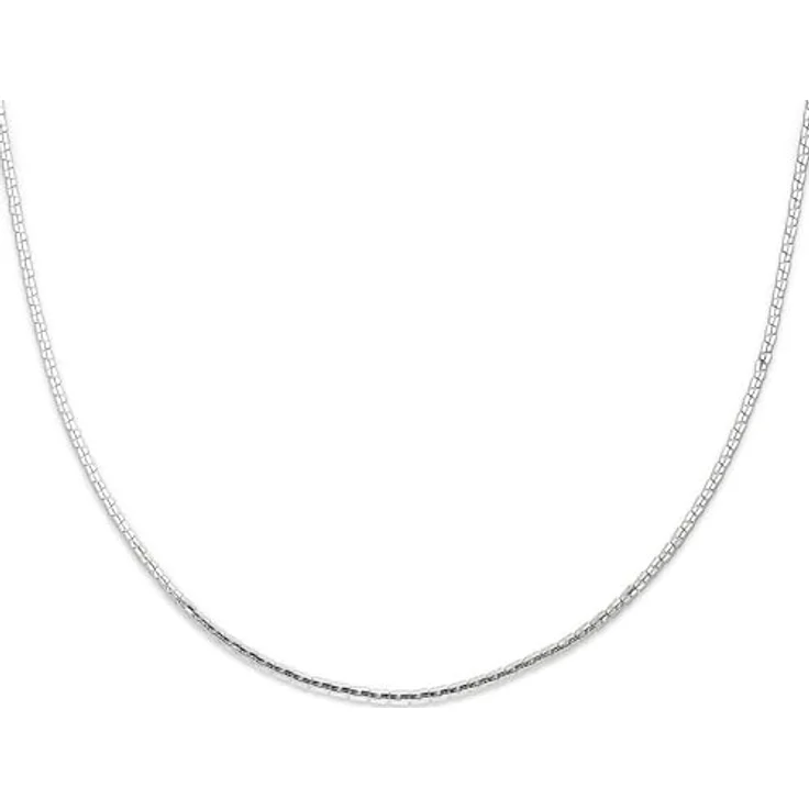 Copenhagen STUDIOS Mini Edgy Necklace, silber, Gliederkette aus poliertem Edelstahl, verstellbare Länge, wasserfest & hautfreundlich – Bild 1