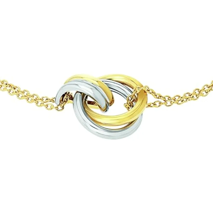 Amor Damen Armband Edelstahl Bicolor, Längenverstellbar 17+3 cm mit Karabinerverschluss, in Geschenk Box, 2039981 – Bild 5