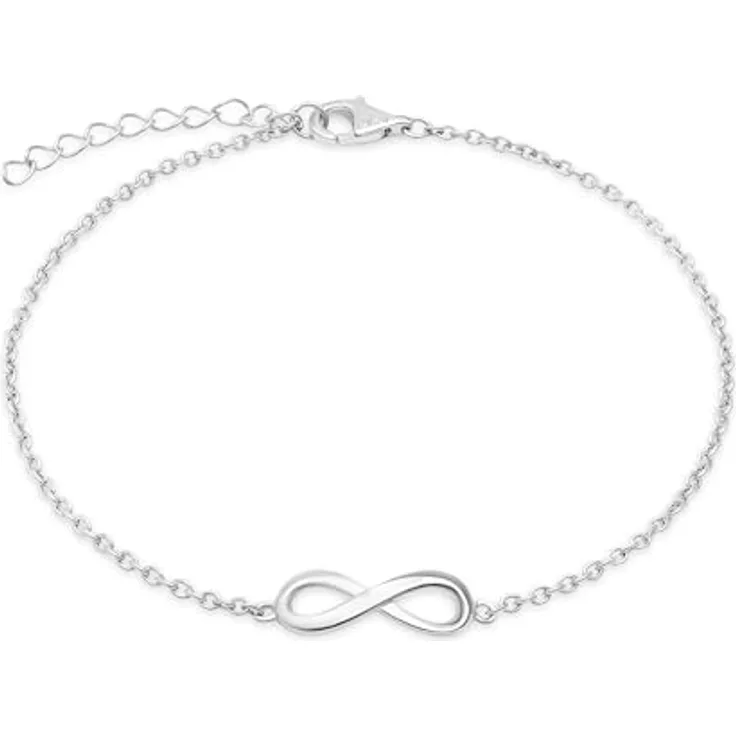 s.Oliver Bracelet, Elegantes Armband aus poliertem 925er Sterlingsilber, verstellbar bis 21 cm, wasserfest & hautfreundlich, silber