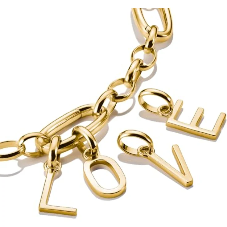 Thomas Sabo Charm Club Connect Charm-Anhänger Buchstabe E, 18k vergoldetes, recyceltes 925 Silber mit filigraner Öse – Bild 2