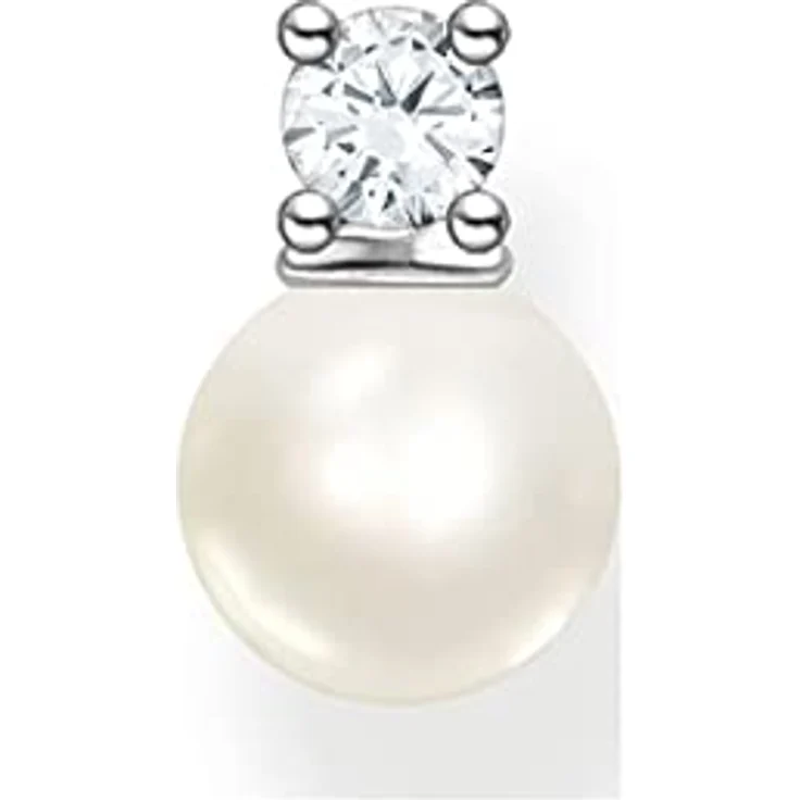 THOMAS SABO Single-Ohrstecker Süßwasserzuchtperle mit Zirkonia (synth), modern und elegant – Bild 1