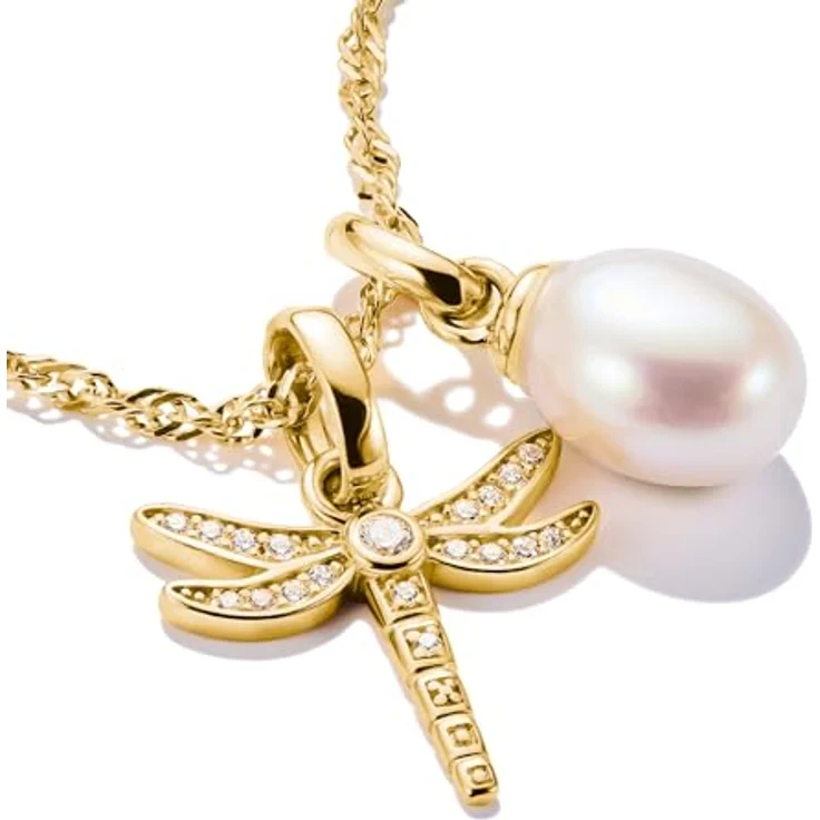 Thomas Sabo Charm Club Connect Charm-Anhänger, Süßwasserzuchtperle, 18k Vergoldung, recyceltes 925 Silber, CC1282-430-14 – Bild 2