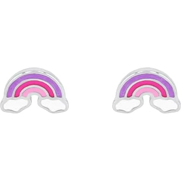 Prinzessin Lillifee Paar Ohrstecker Regenbogen, mit Emaille, 925 Sterling Silber, 8 mm – Bild 5