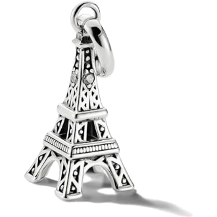 THOMAS SABO Charm-Anhänger Eiffelturm Connect, aus recyceltem 925er Silber mit Karabinerhaken – Bild 2