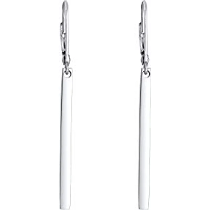Elli Ohrringe Damen Ohrhänger Geo Look Basic, 925 Sterling Silber, handgefertigt und anlaufgeschützt – Bild 2
