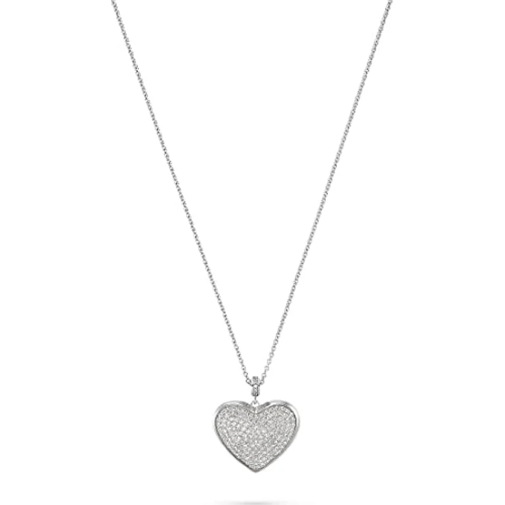 JETTE Damen-Kette aus 925er Silber mit 152 Zirkonia, 90 cm Länge, eleganter Anhänger – Bild 1
