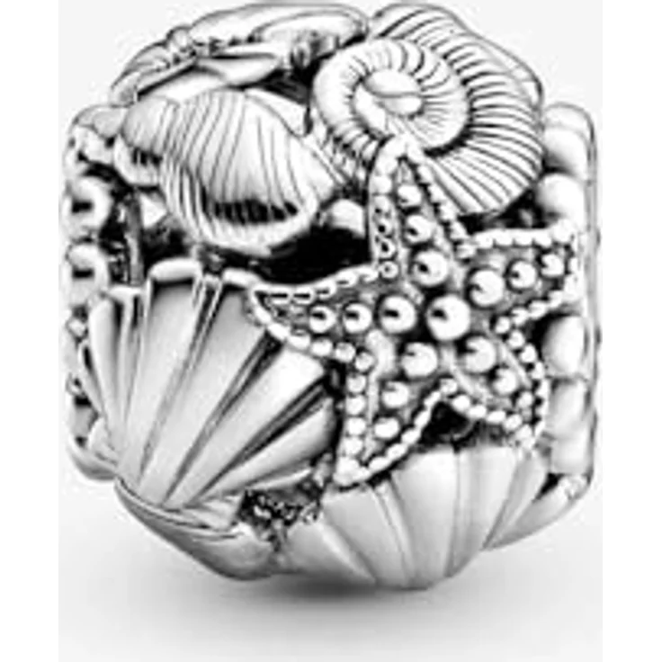Pandora Charm 798950C00, Offenes Design mit Seestern, Muschel und Herzen aus Sterling-Silber – Bild 4
