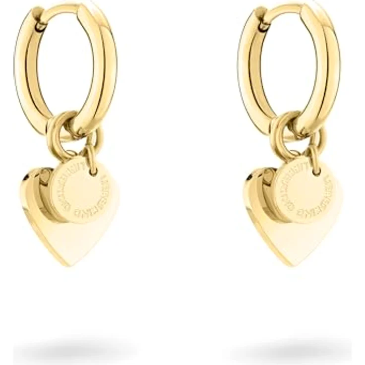 Liebeskind Berlin Ohrringe LJ-1595-E-21, Edelstahl IP Gold, 1,8 cm mit Schanierverschluss – Bild 1