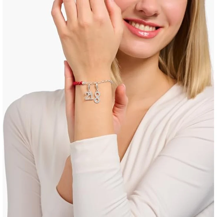 THOMAS SABO Charm-Anhänger Infinity, 925 Sterlingsilber mit Zirkoniasteinen, Karabinerhaken – Bild 2