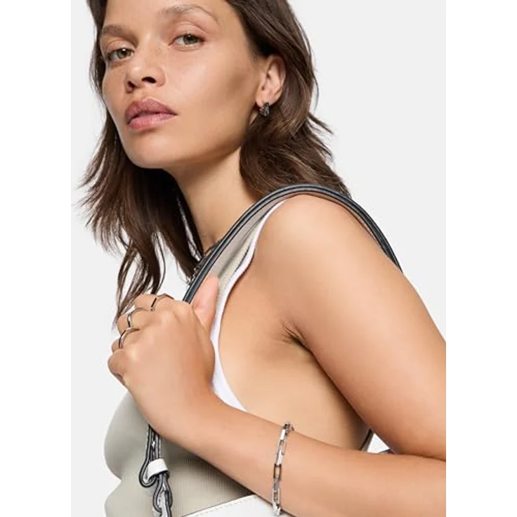 Liebeskind Berlin LJ-1489-B-22, Damen-Armband aus poliertem Edelstahl, 22 cm, Silber mit Karabinerverschluss – Bild 2