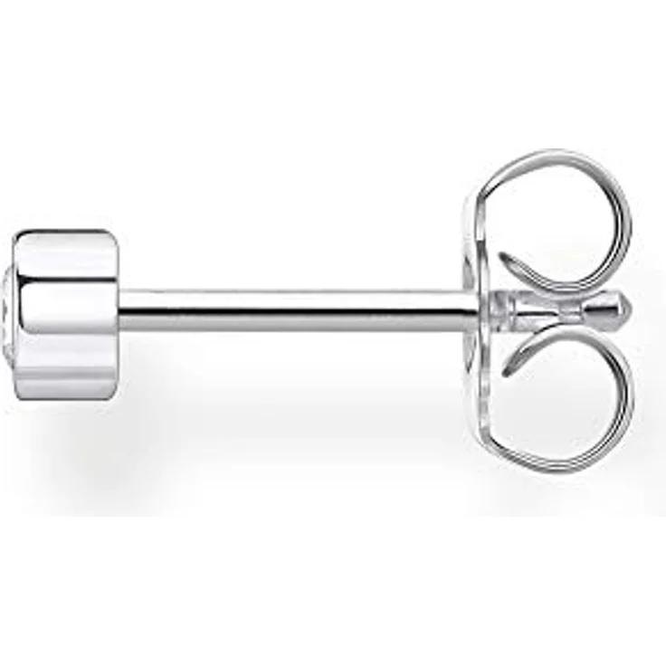 Thomas Sabo Einzel Ohrstecker, 925 Sterlingsilber mit weißem Stein, H2136-051-14 – Bild 3