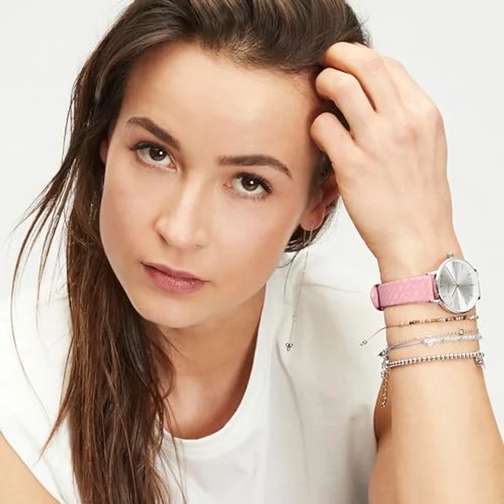 Tamaris Damen Armband TJ-0073-B-17, Mehrfarbig aus Aquamarin Edelsteinen und Edelstahl, größenverstellbares Textilband, in Geschenkverpackung – Bild 2