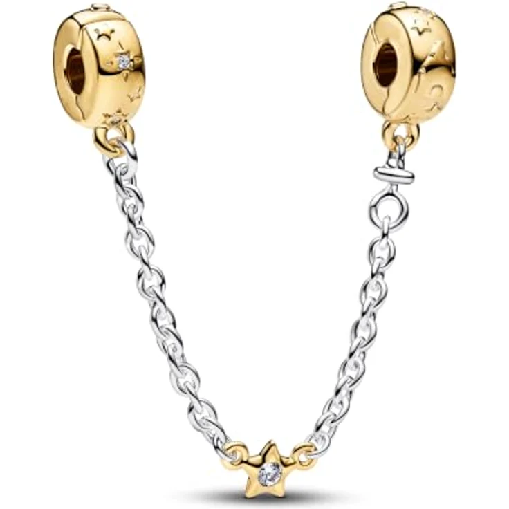 WEIMU Charms Stopper Gold 925 Sterling Silber für Armband, hypoallergen und sicher für empfindliche Haut, (Golden 15) – Bild 1